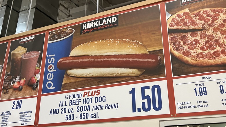 Costco hot dog menu