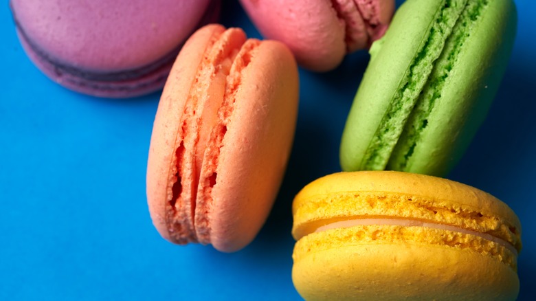 colorful French macarons