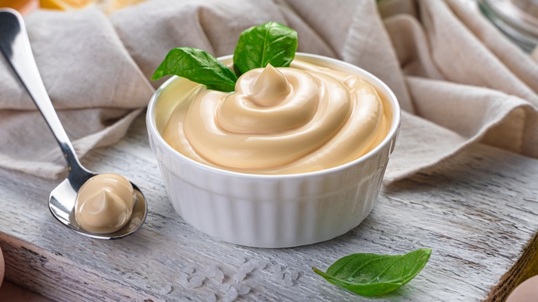bowl of mayonnaise