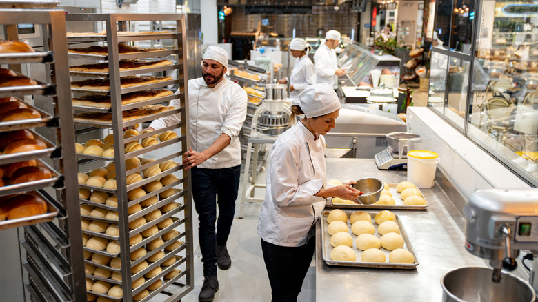 Sam's Club bakers preparing goods