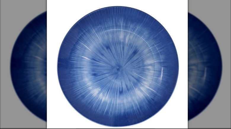 Dollar Tree blue burst dinner plate