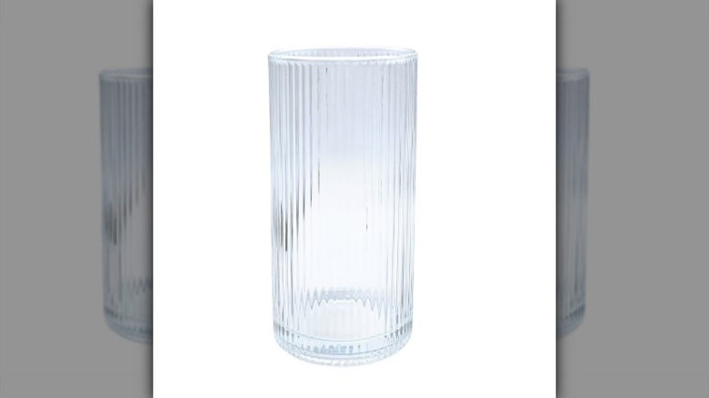 Dollar Tree's highball glass on white background