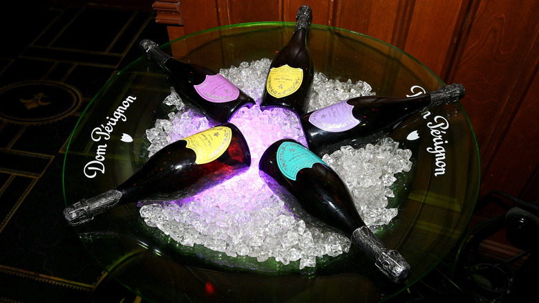 Dom Perignon bottles on ice