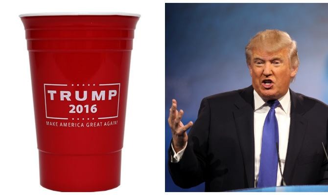 Ultimate Bro Presidential Candidate Donald Trump Wants to Sell You Branded  Plastic Red Cups - Eater