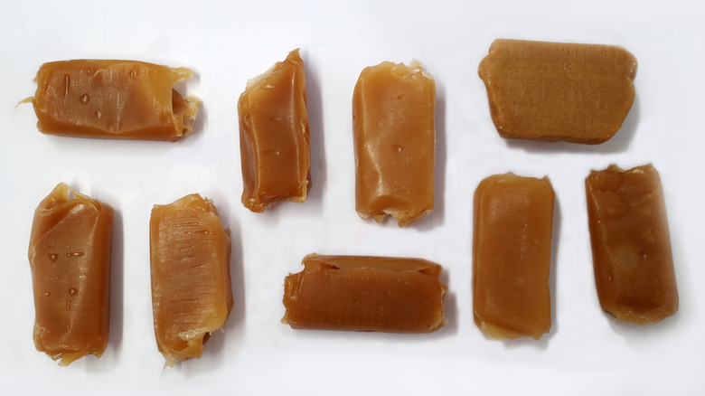 Unwrapped caramels