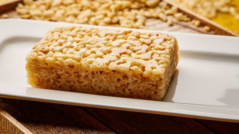 Rice Krispie Treat on a plate