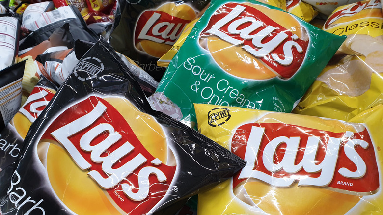 various bags of potato chips