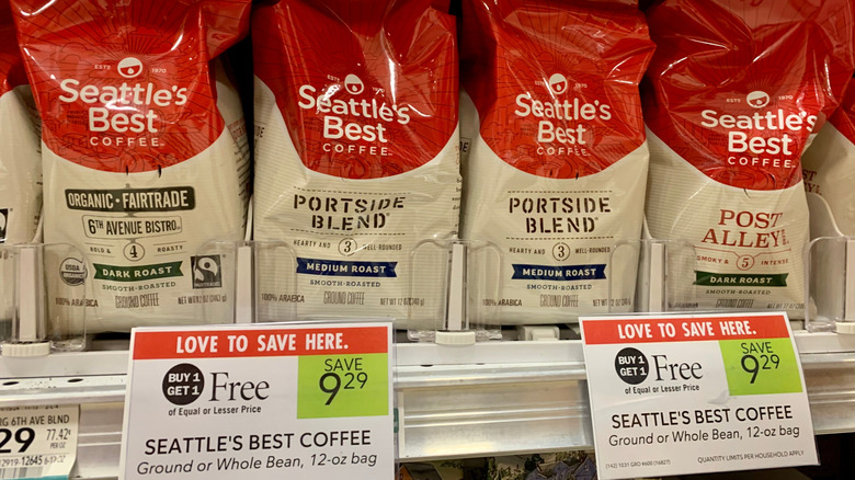 Seattle's Best Coffee on a BOGO deal on Publix shelf