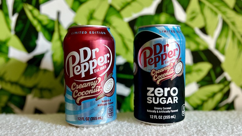 Dr Pepper Creamy Coconut cans
