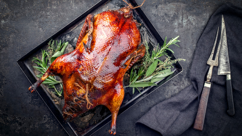 pecking duck on platter