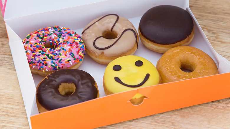 box of Dunkin' donuts