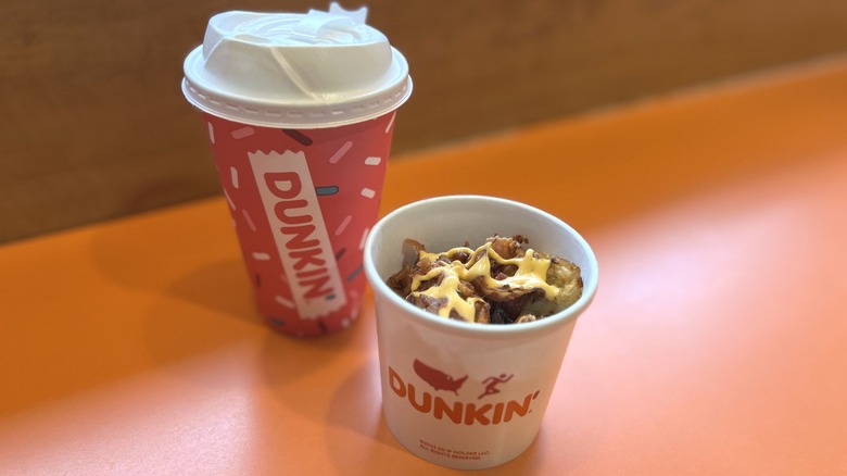 dunkin hash browns and coffee