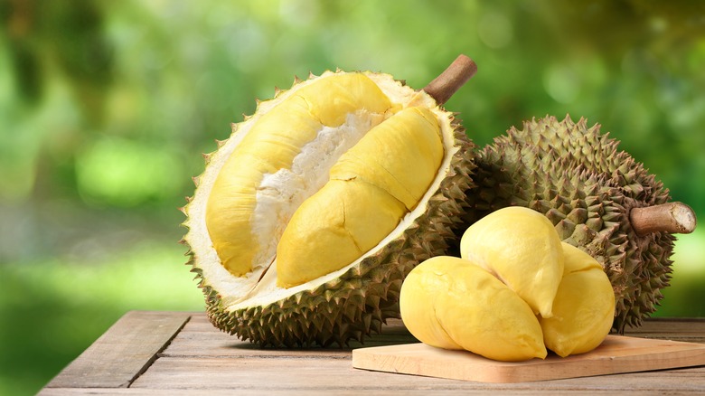 open durian fruit