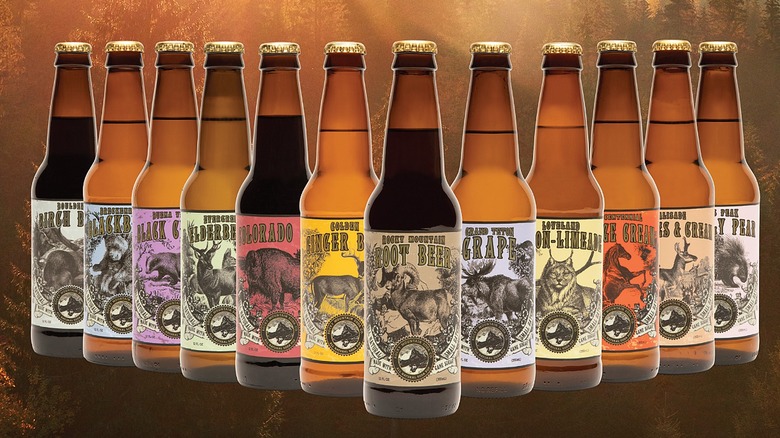 Assorted bottles of Rocky Mountain Soda