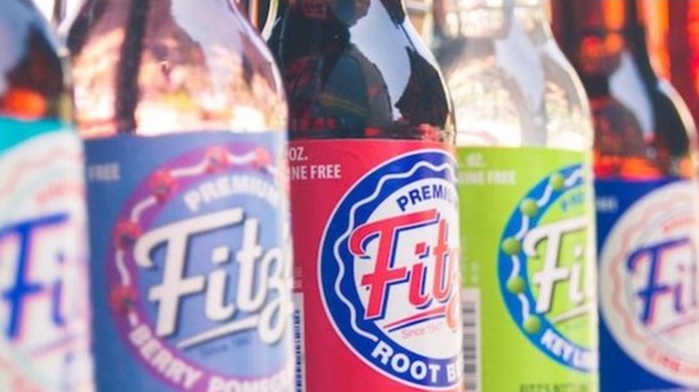 Assorted bottles of Fitz's soda