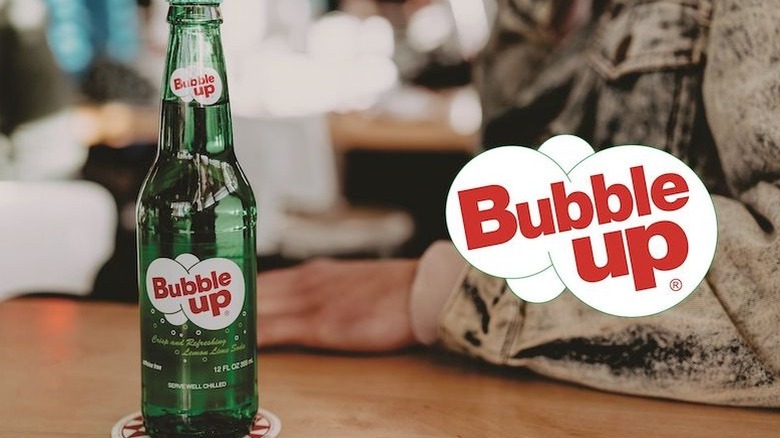 Bottle of Bubble Up soda