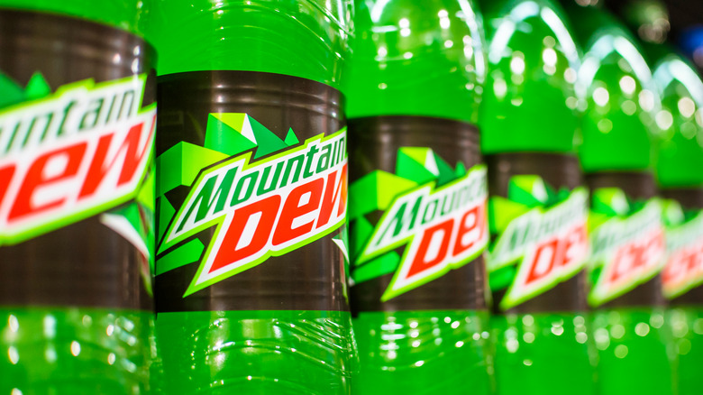Bottles of Mountain Dew