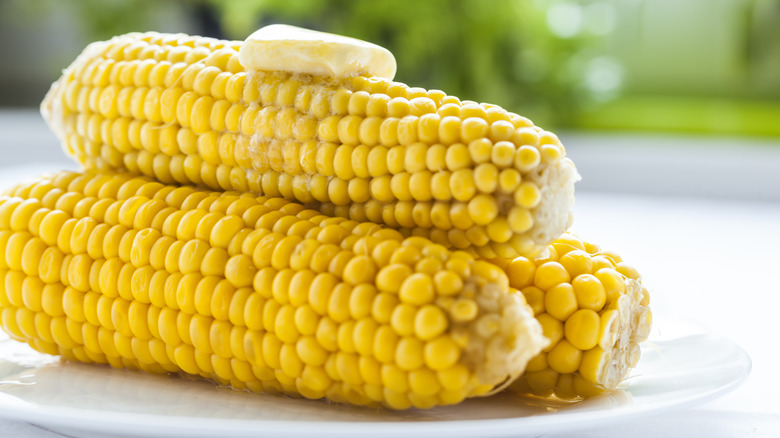 Corn with butter