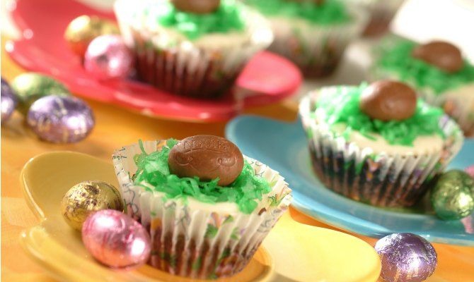 Easter Brownie Cupcakes