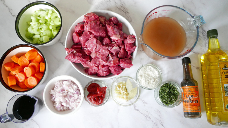 ingredients for beef stew
