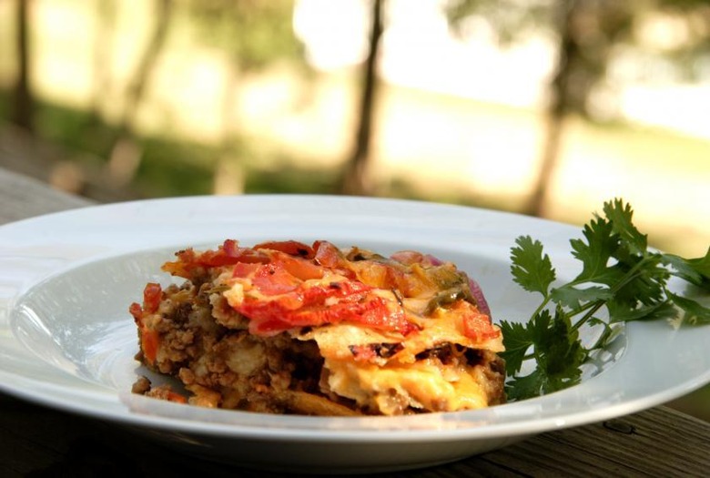 Instant Pot Beef Enchilada Casserole