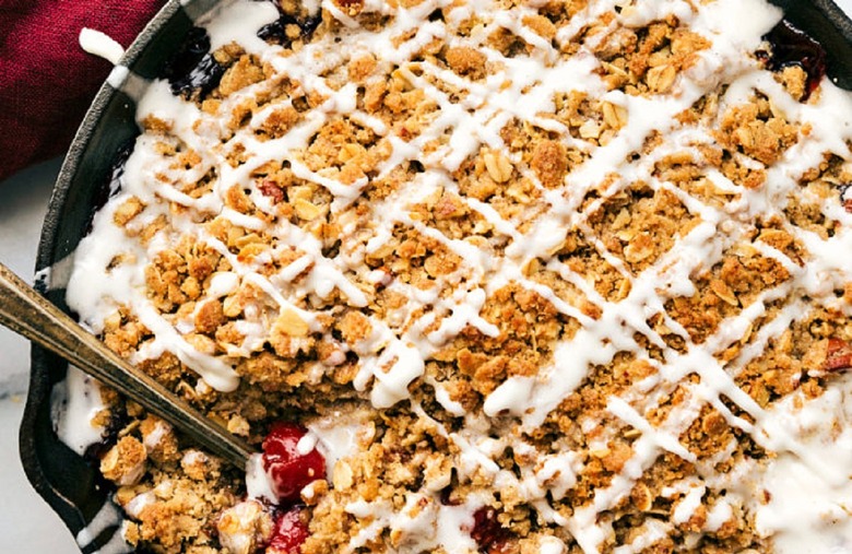 Easy Skillet Tart Cherry Crisp