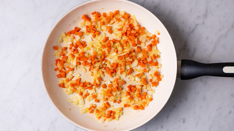 sauteed vegetables in a skillet