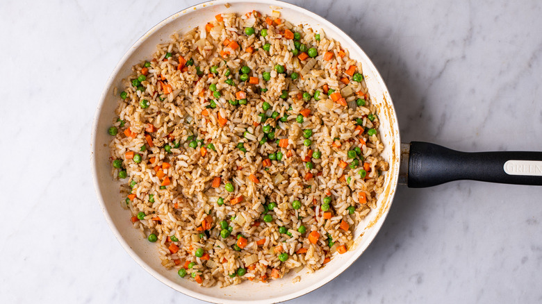 fried rice in a skillet