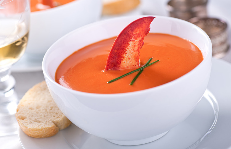 Pumpkin, Lobster, and Ginger Soup