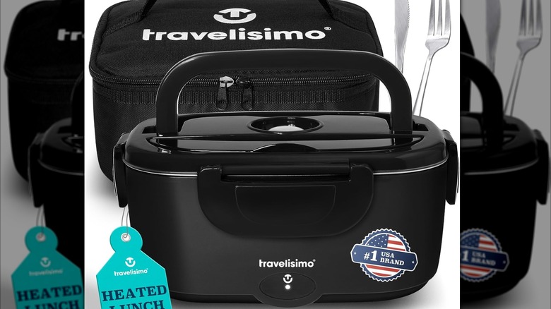 Travelisimo lunch box and bag with knife and fork