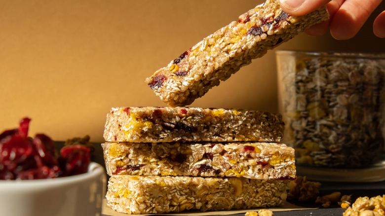 stacked granola bars