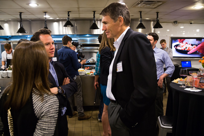 CFO Larry Roberts speaks with guests