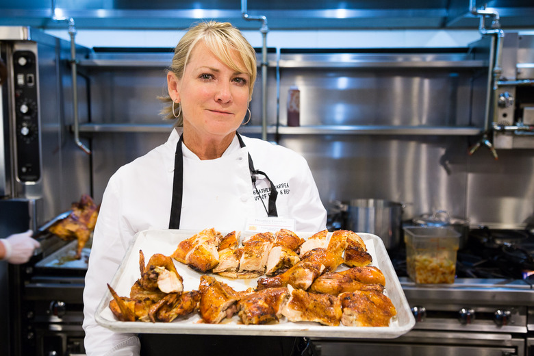 Executive chef Heather Gardea with the Signature Bone-In Chicken