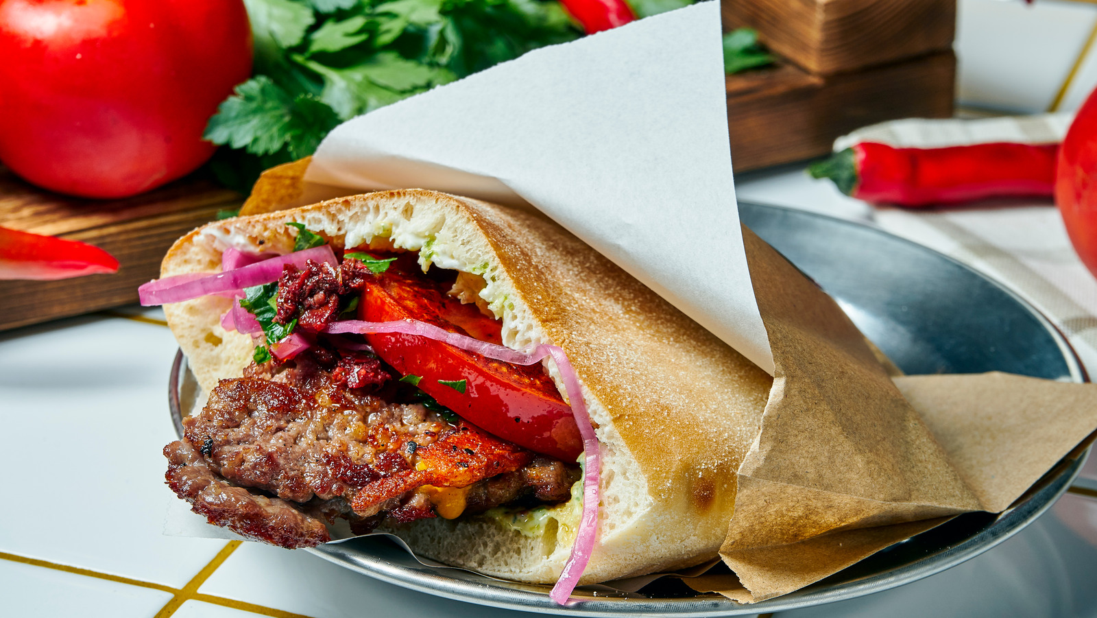 Elevate Lamb Burgers By Swapping That Lackluster Bun For A Pita Pocket