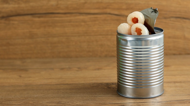 Canned lychees