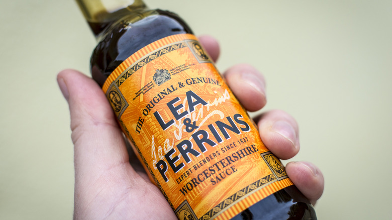 Bottle or Worcestershire sauce