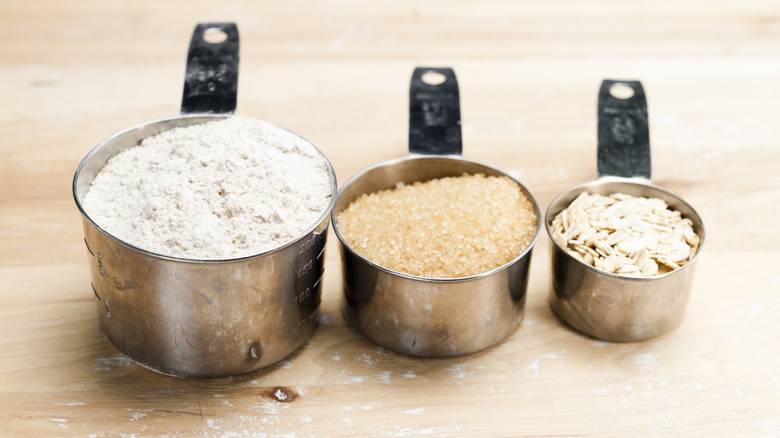 measuring cups filled with ingredients