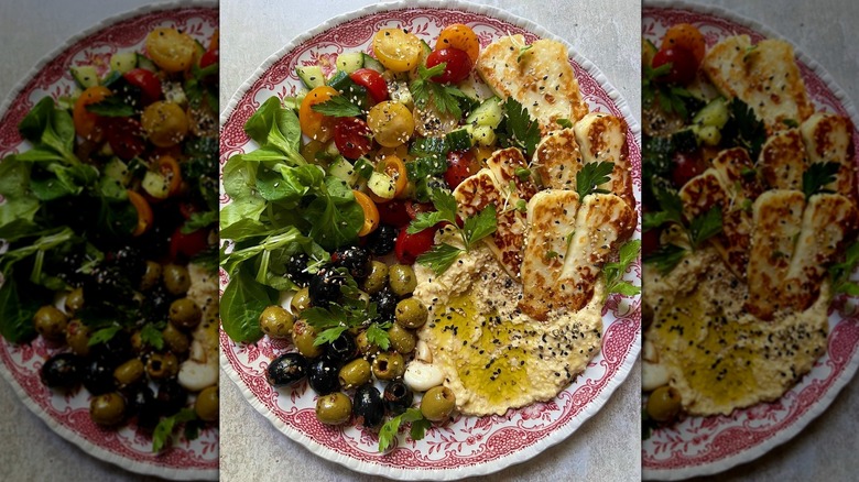 Healthy girl dinner bowl