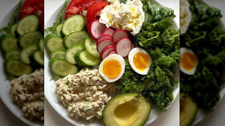 Girl dinner salad plate