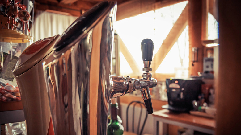 Beer tap at a home