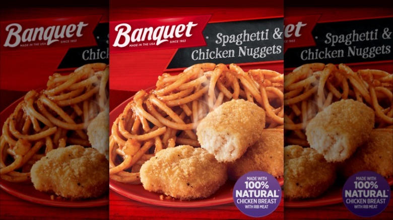 Banquet Spaghetti & Chicken Nuggets Meal