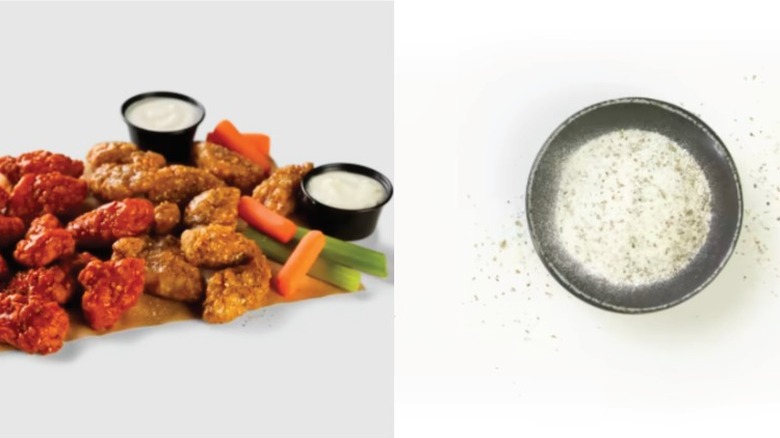 Plain wings and Salt and Vinegar seasoning