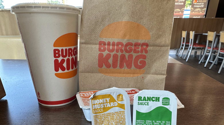 Burger King meal and sauces
