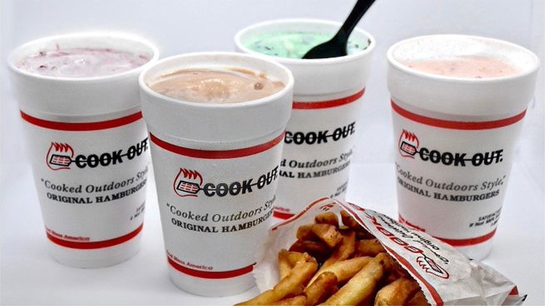 Cook Out milkshakes and fries