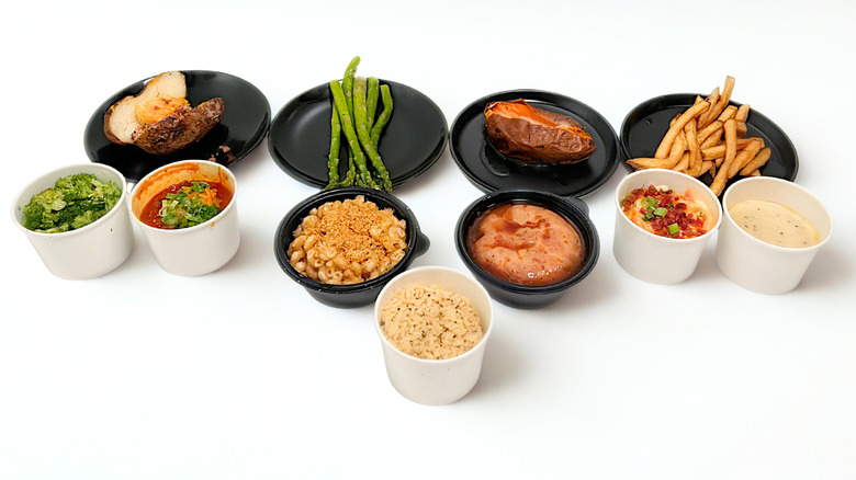 Several Outback Steakhouse sides arranged together in three lines