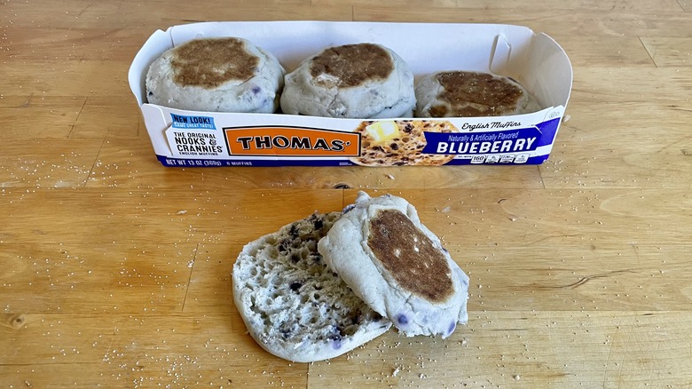 Blueberry English muffins