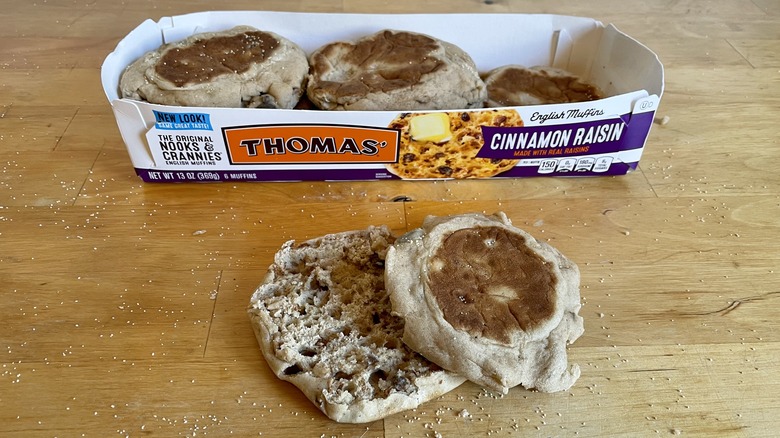 Cinnamon Raisin English muffins