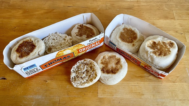 Original and large English muffins