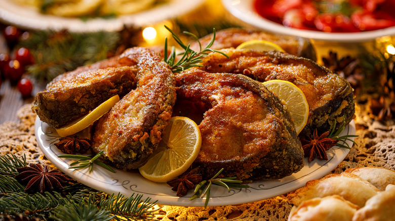 Polish Christmas carp composition