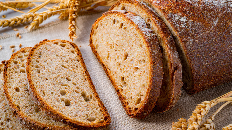 Rustic rye sourdough bread